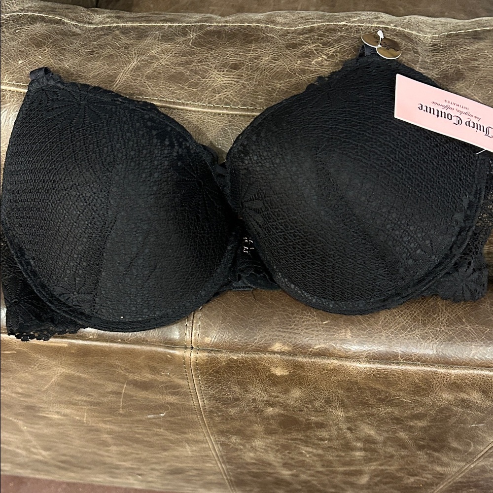 Juicy Couture Black Lace Underwire Bra